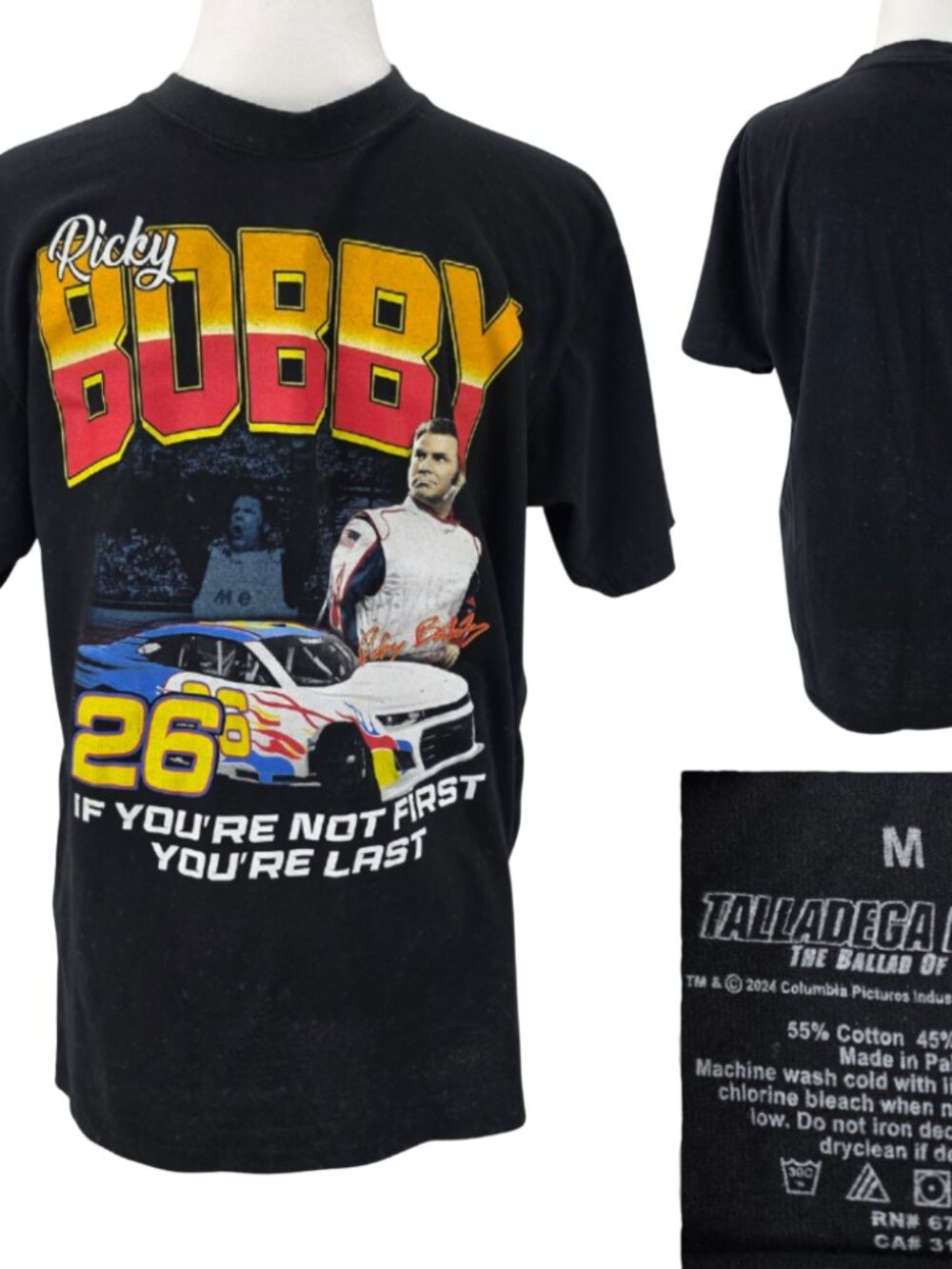 Talladega Nights Mens Medium T-shirt Ricky Bobby 26 Race Car Will Ferrell First